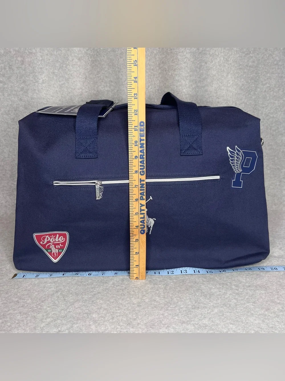POLO Ralph Lauren Fragrances Navy Blue Weekender Gym Duffle Travel Bag Pony NEW